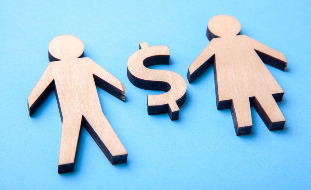 Marriage for money. Man and woman have money between them. Separation of property in case of divorce.